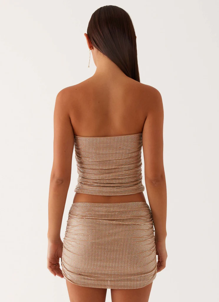 Haut tube Strass Brightside - Argent