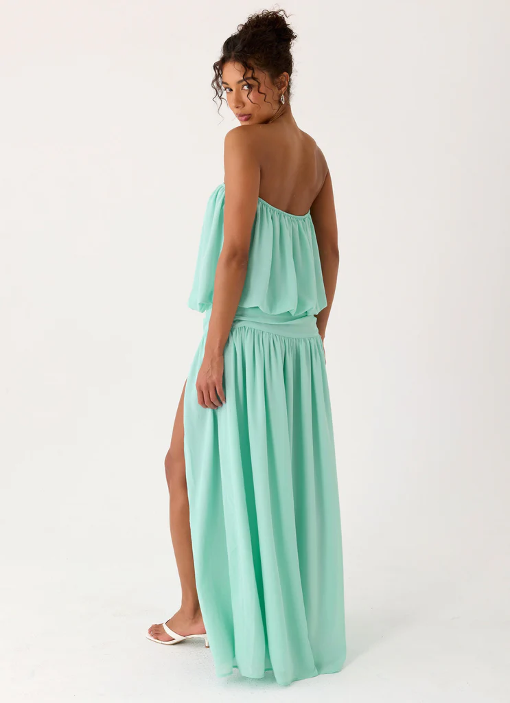 Robe maxi sans bretelles Lioras - Aqua
