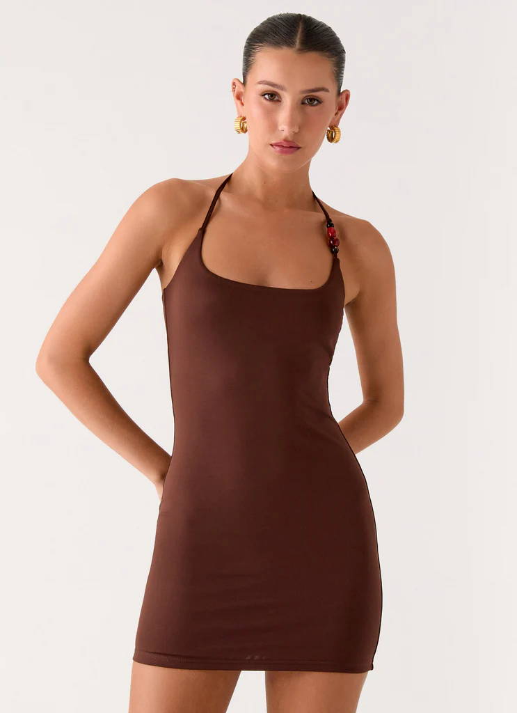 Robe Mini Palm Beach - Chocolat