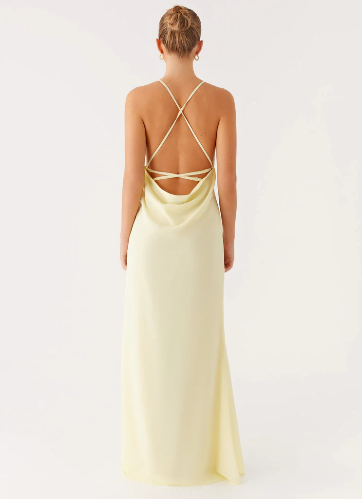 Robe Maxi de Première Classe - Jaune
