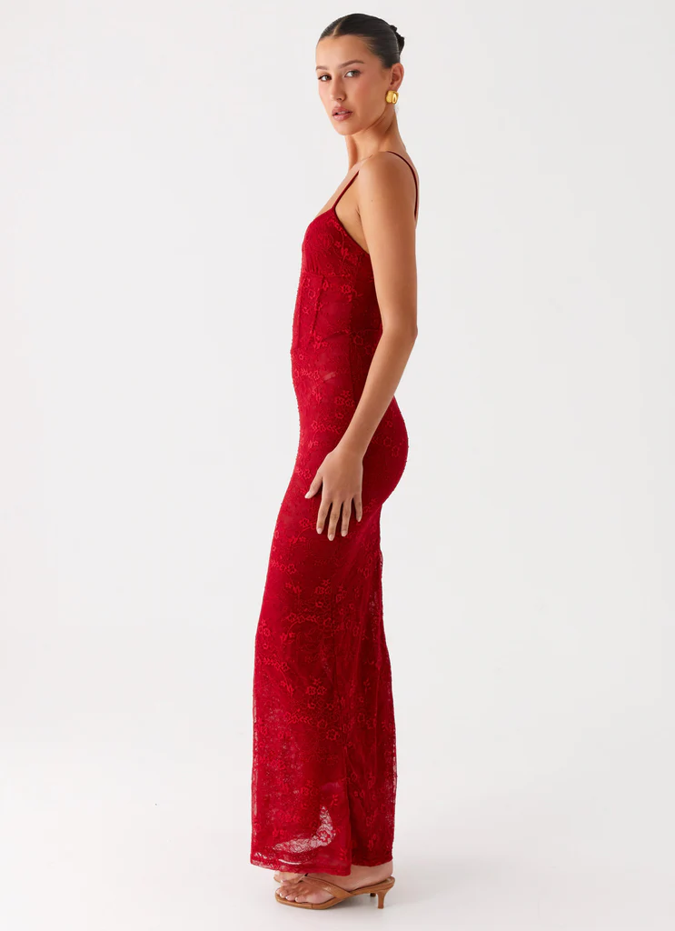 Robe maxi corset Rosa - Rouge