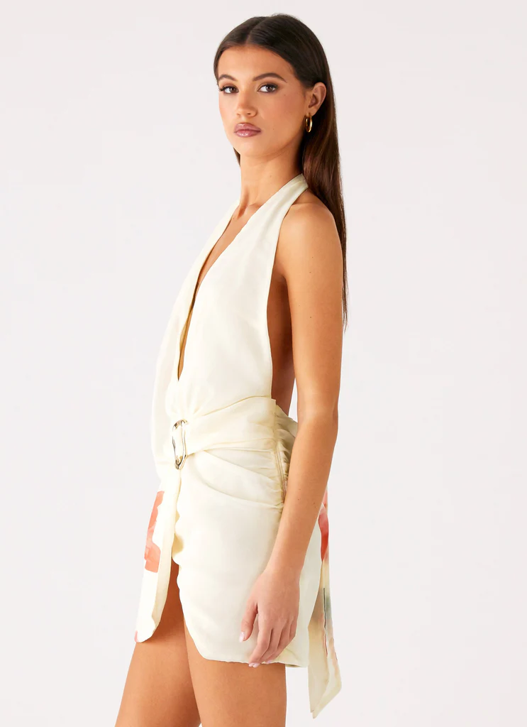 Robe Mini Échancrée Eleanora - Floral Siena