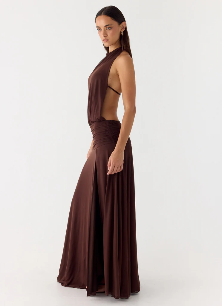 Robe Maxi All This Aura - Chocolat