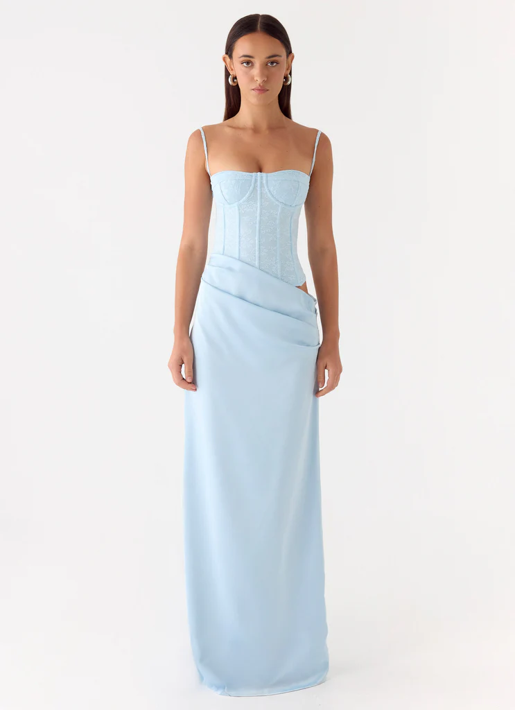 Robe Maxi Corset Kalila - Bleu