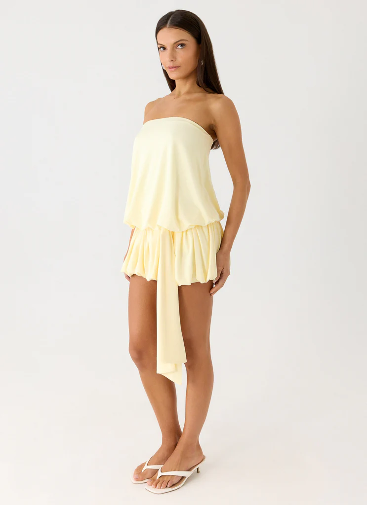 Robe Mini Sans bretelles Mazie – Jaune Robe Mini Sans bretelles Mazie - Jaune