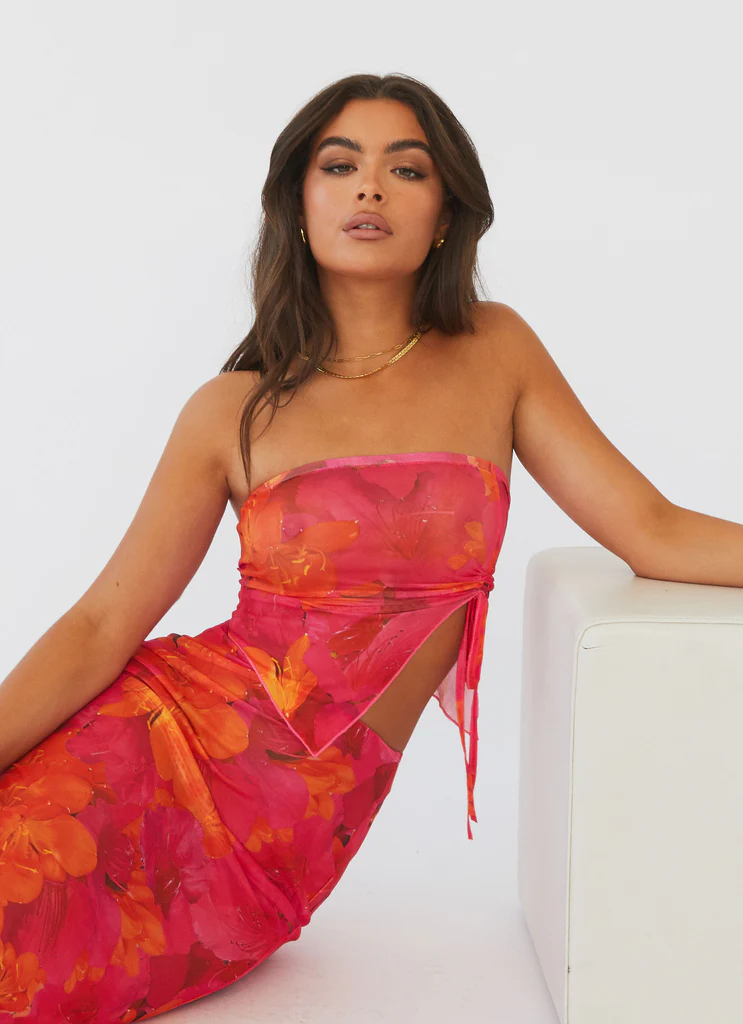 Top tube en maille Rooftop Party - Fleuri Soleil