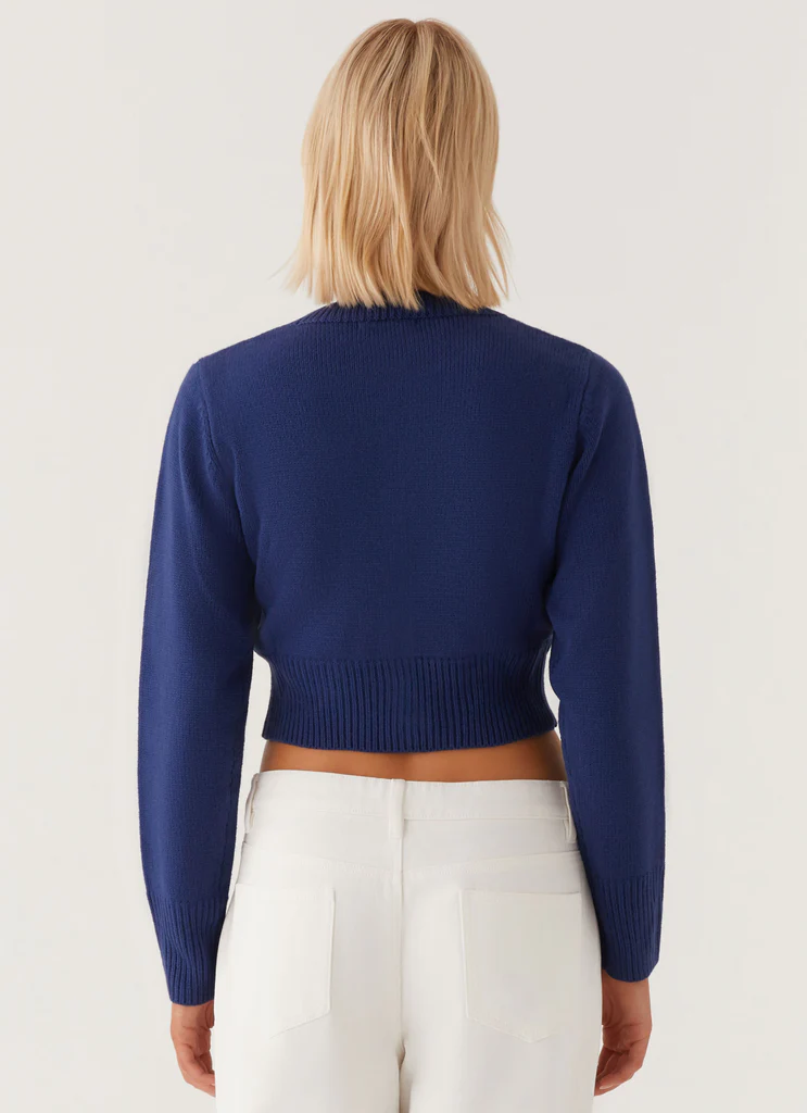 Cardigan tricot Everest - Bleu marine