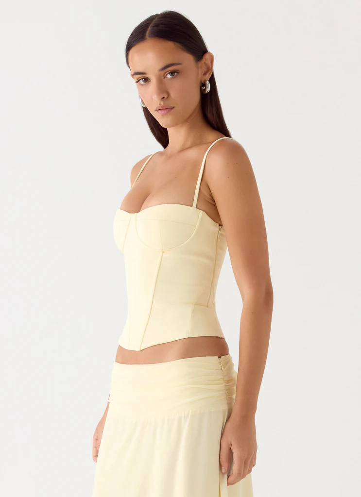 Tayana Corset Top - Jaune