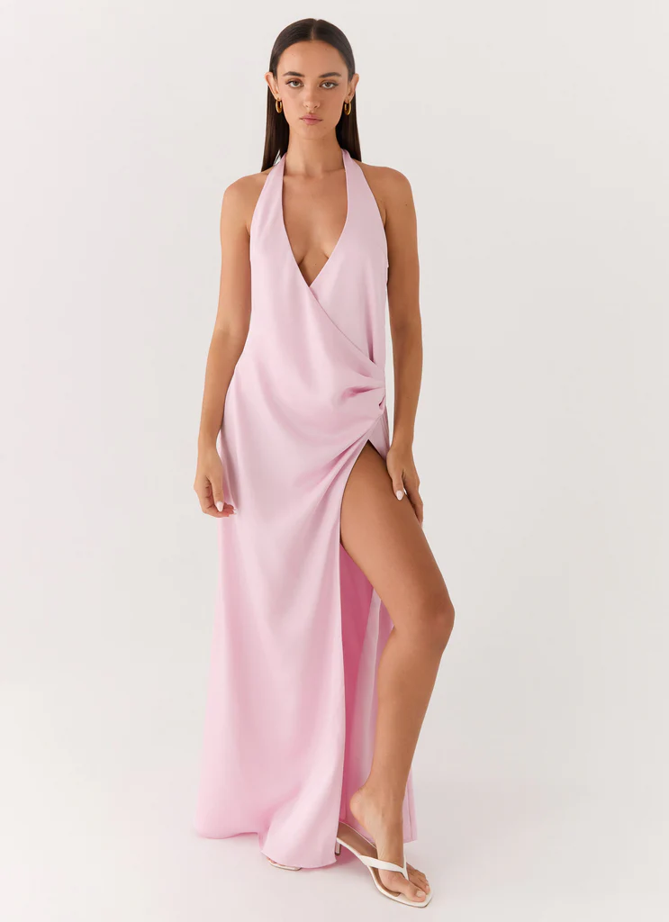 Robe maxi à ceinture Chellie - Rose