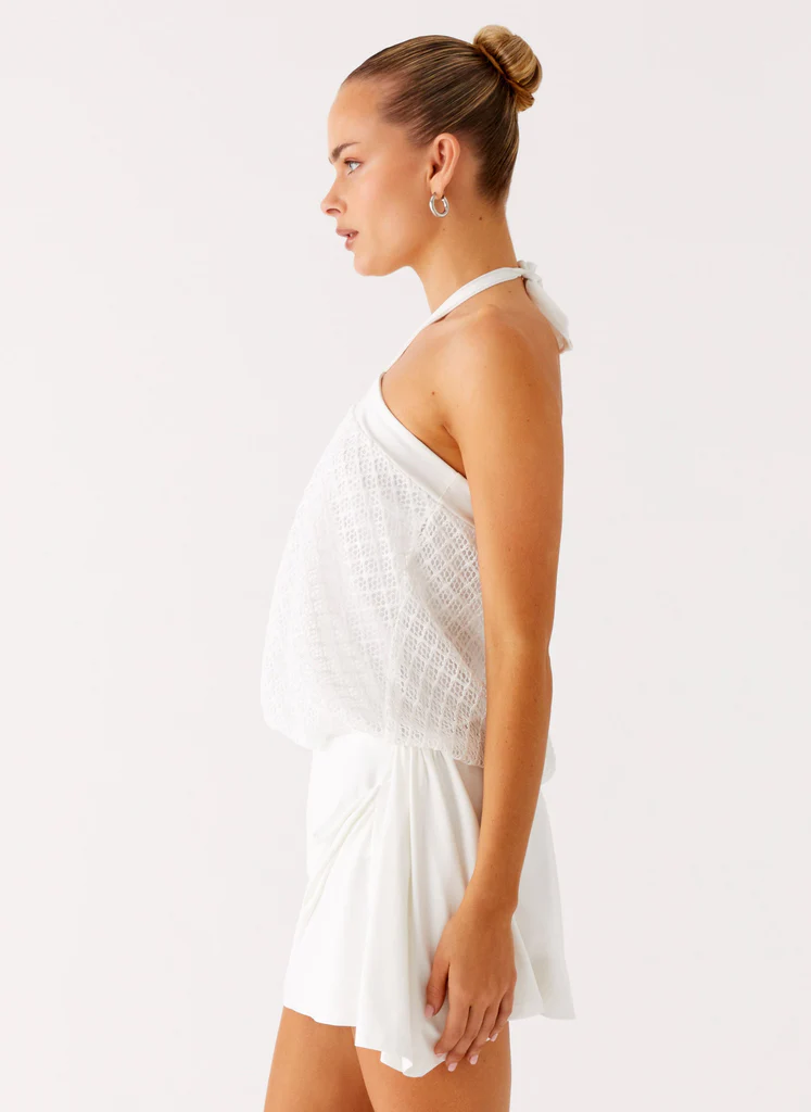 Robe Mini à Bretelles Switch Up - Ivoire