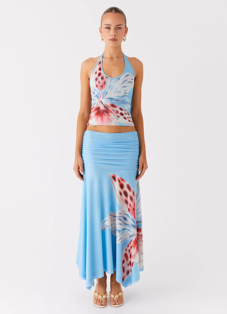 Jupe maxi à volants Liana – Bloom profond Jupe maxi à volants Liana - Bloom profond