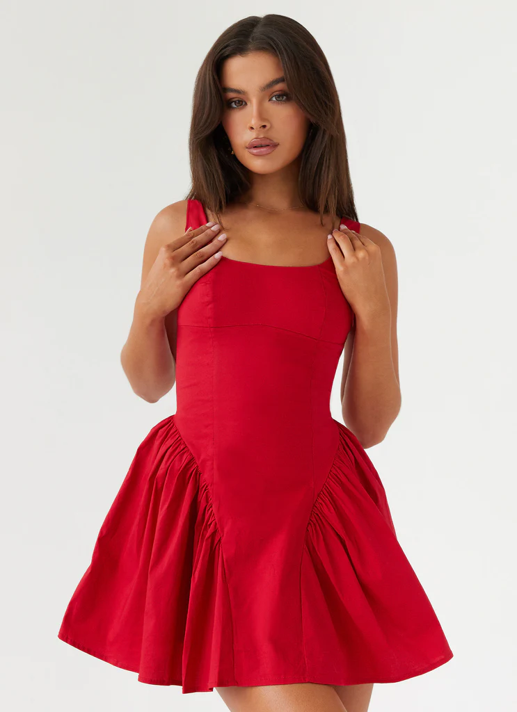 Robe mini corset Sassy Soiree – Rouge Robe mini corset Sassy Soiree - Rouge
