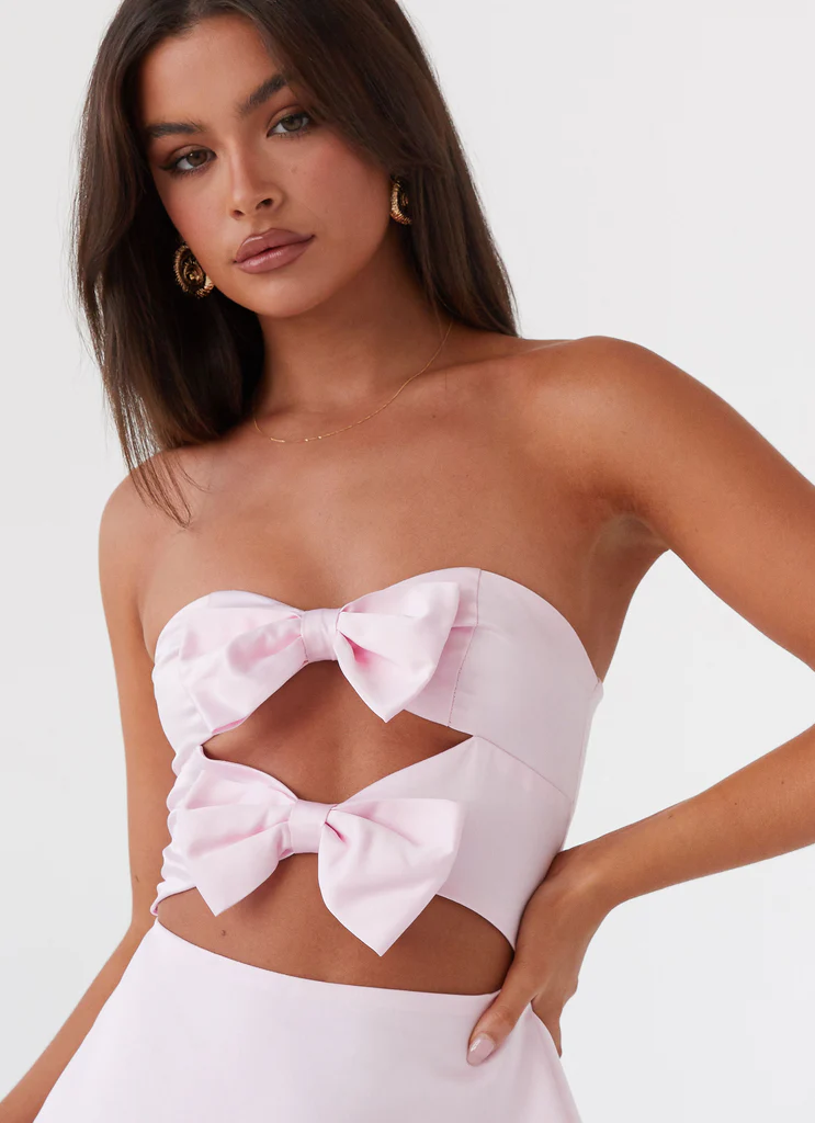 Robe Mini À Nœud Girl Crush - Rose