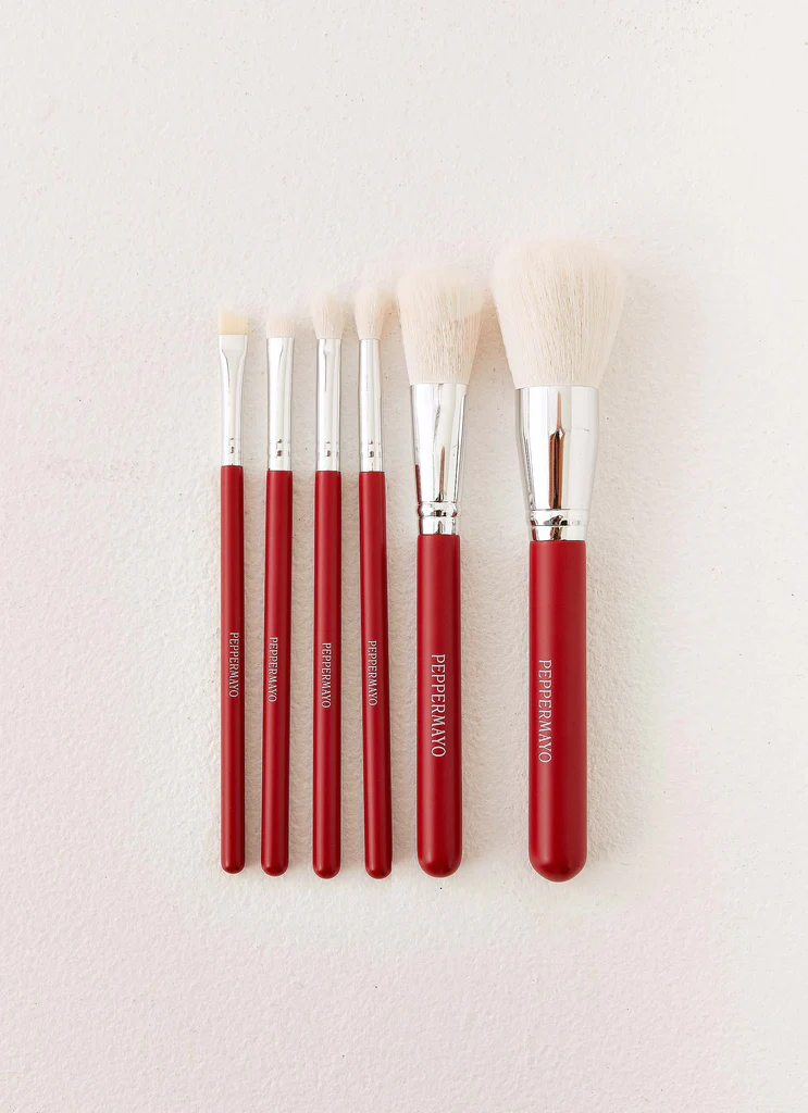 Pinceaux à maquillage Peppermayo - Rouge