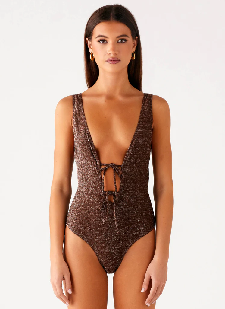 Maillot de bain une pièce Drifter - Chocolat