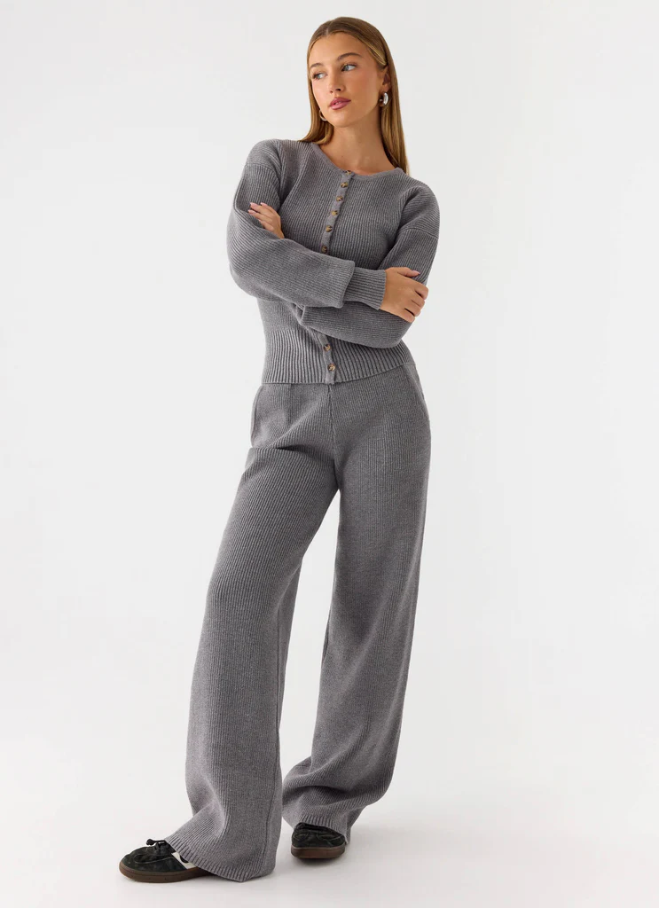 Cardigan Jacquard Cintré Harrison - Gris Marle