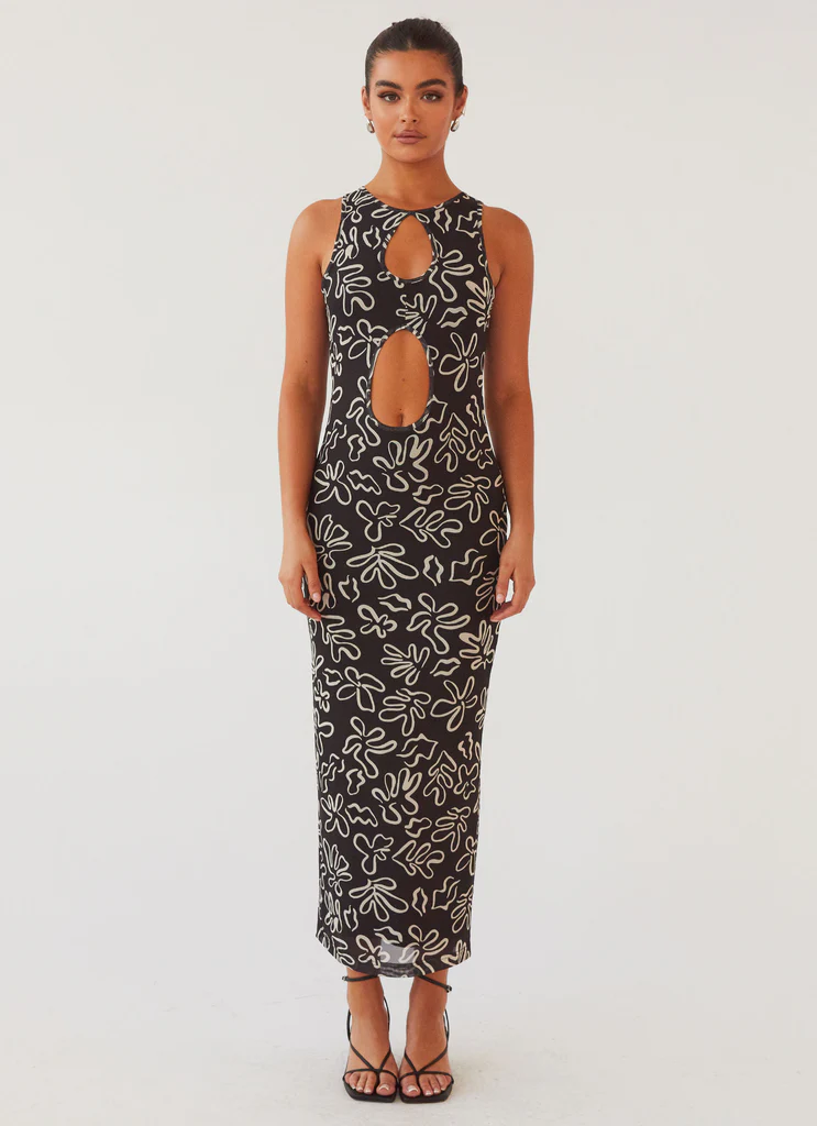 Robe maxi All Eyes On Me - Petal Gloom