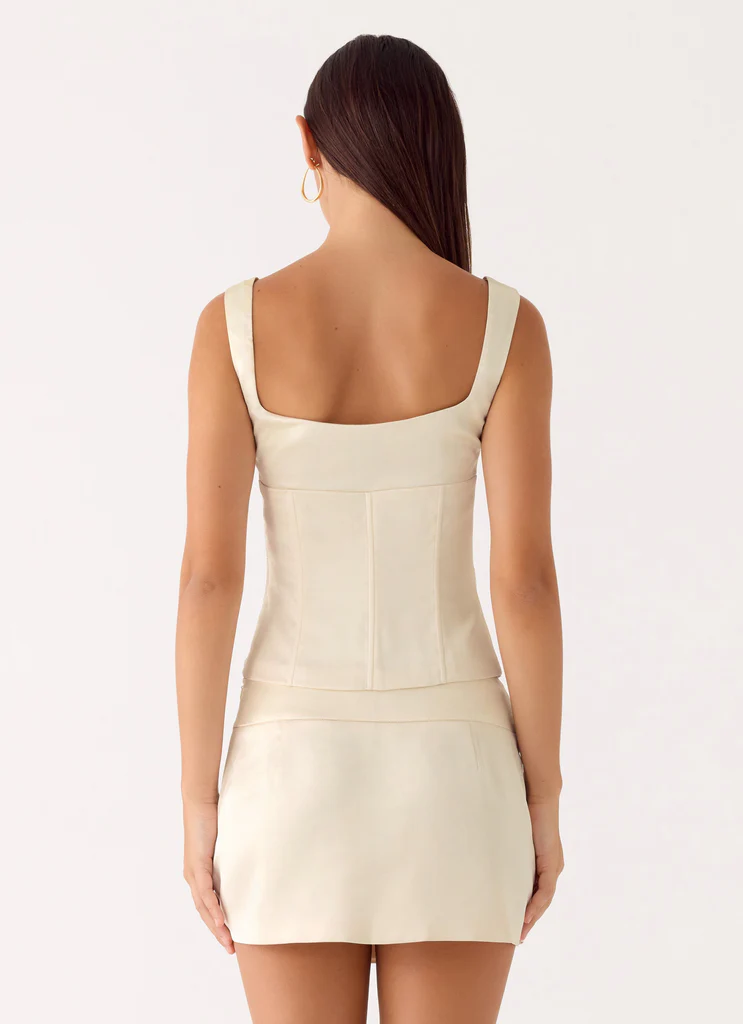 Top Satin Posy - Ivoire