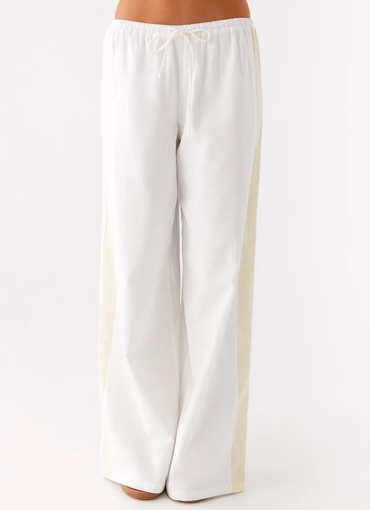 Pantalons Oska à cordon - Blanc