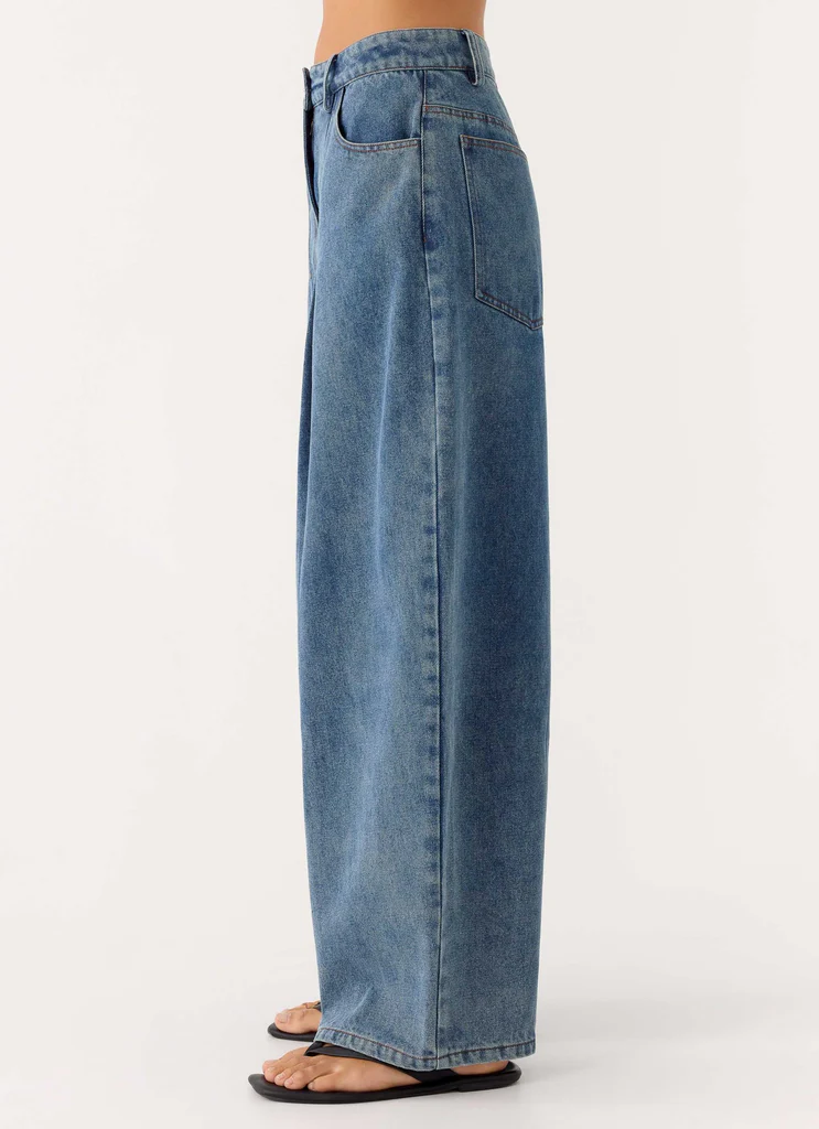 Jean denim plissé Zayn - Bleu clair