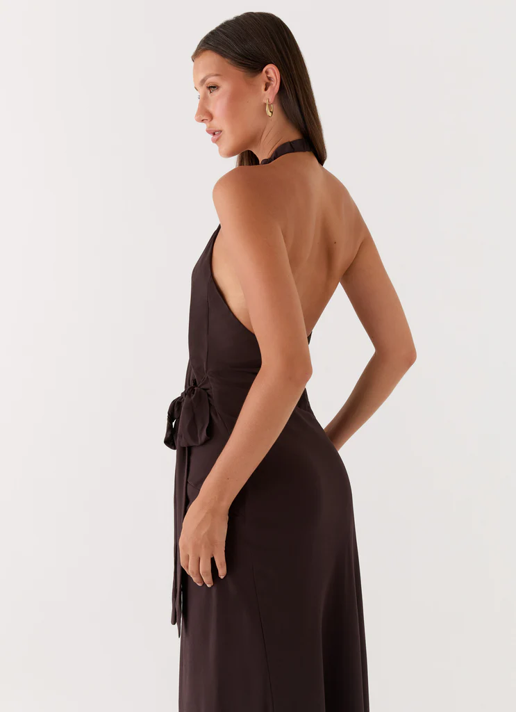 Robe maxi So Chic - Chocolat frais