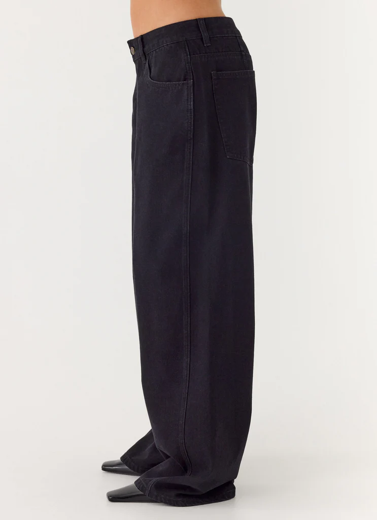 Jean denim bas de taille Waylon - Noir