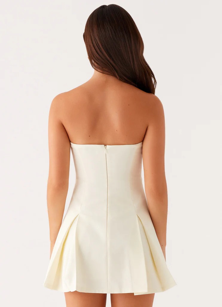 Robe Mini Sans bretelles Victoria - Beurre