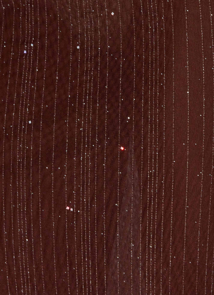 Robe maxi Haylan Sparkle Mesh - Chocolat