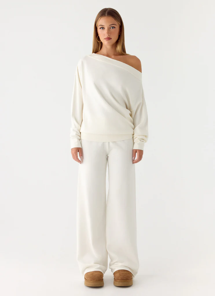 Pantalon Sherlee en maille - Blanc