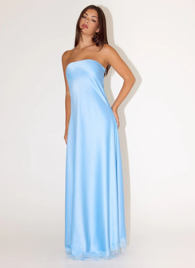 Robe Maxi Sans bretelles Yanina - Bleu
