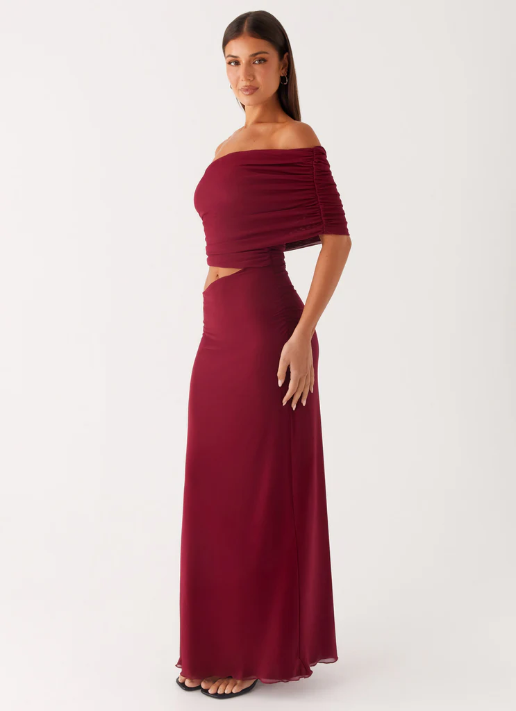 Robe Maxi Gillian – Maroon Robe Maxi Gillian - Maroon