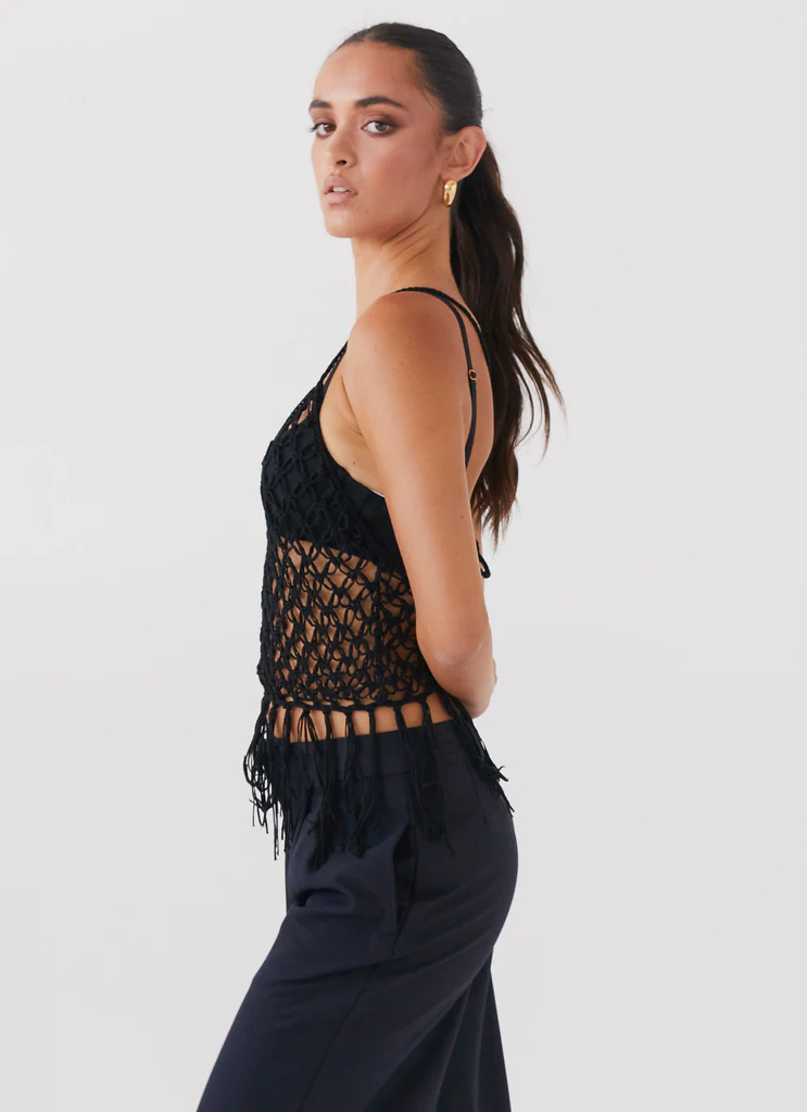 Top en maille Metro Wilds - Noir