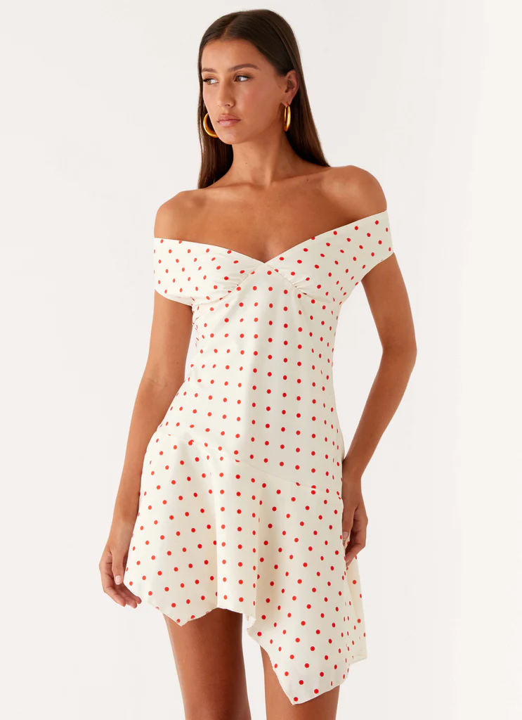Robe Mini Alma - Pointes rouges et blanches