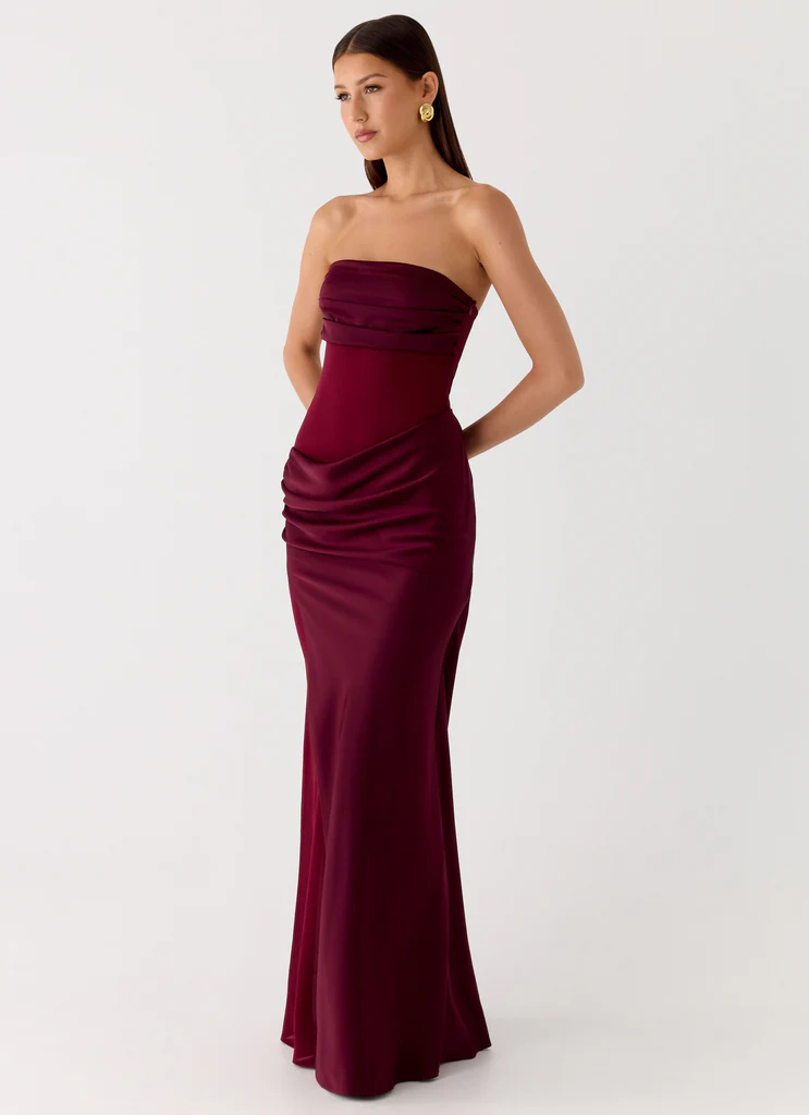 Robe maxi Champagne Skies - Prune