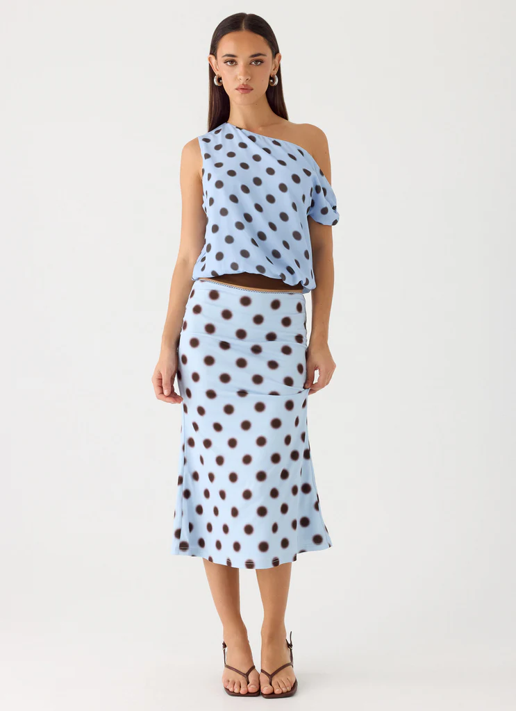 Top Stick Around - Points bleu mocha