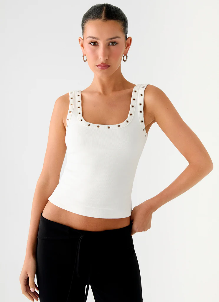Top à œillets Miliani – Blanc Top à œillets Miliani - Blanc