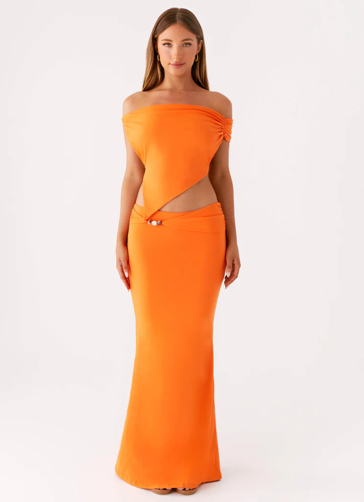 Top à épaules dénudées Kamara - Orange