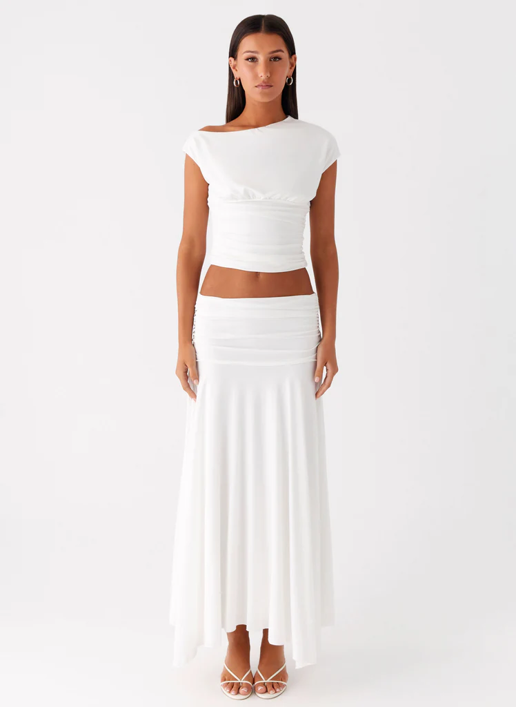 Haut asymétrique Liana - Blanc