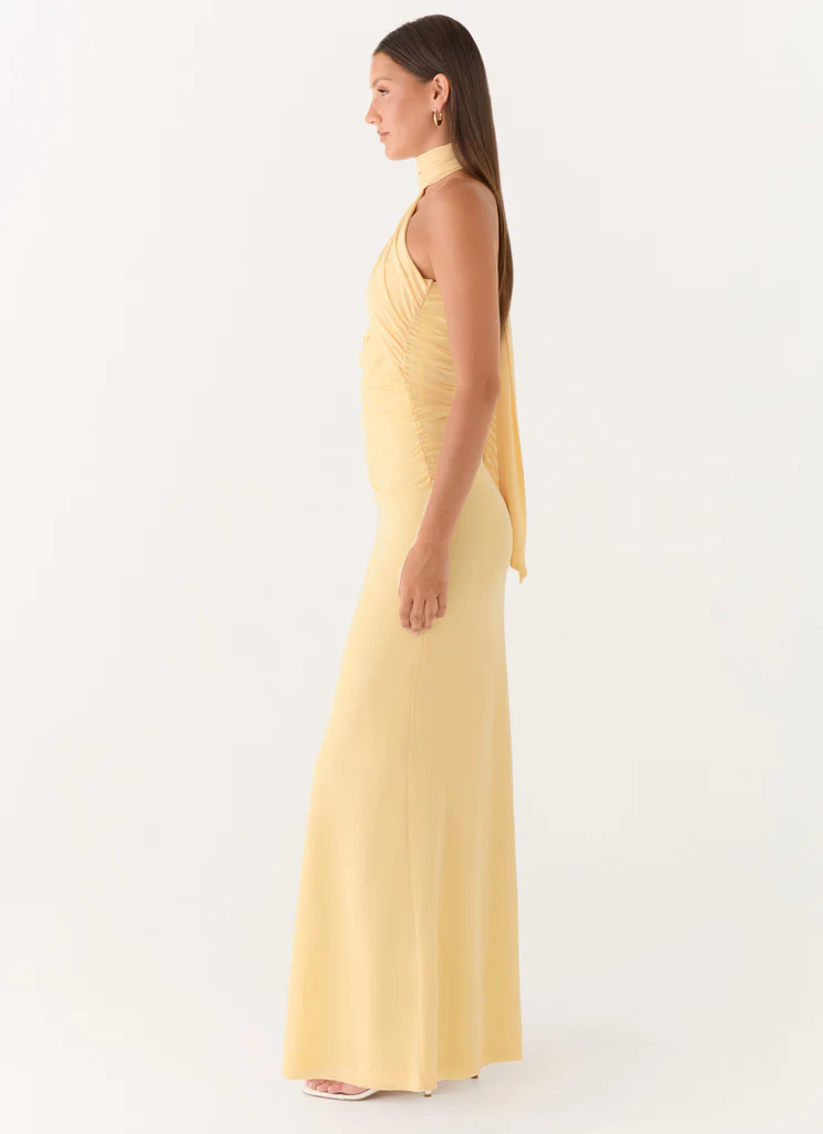 Robe maxi Songbird - Jaune