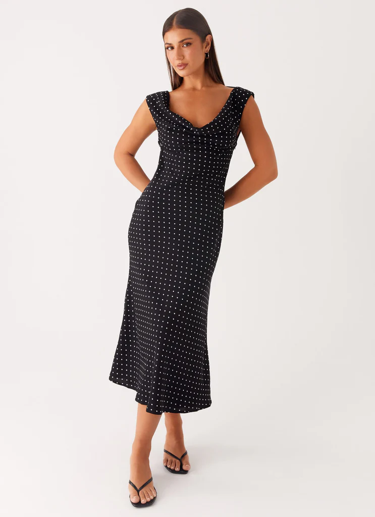Robe maxi Role Model - Carreaux noirs
