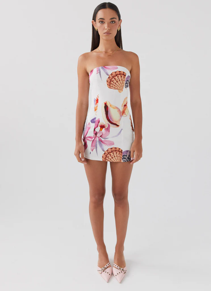 Robe Mini en Lin Freya - Bouquet de Plage