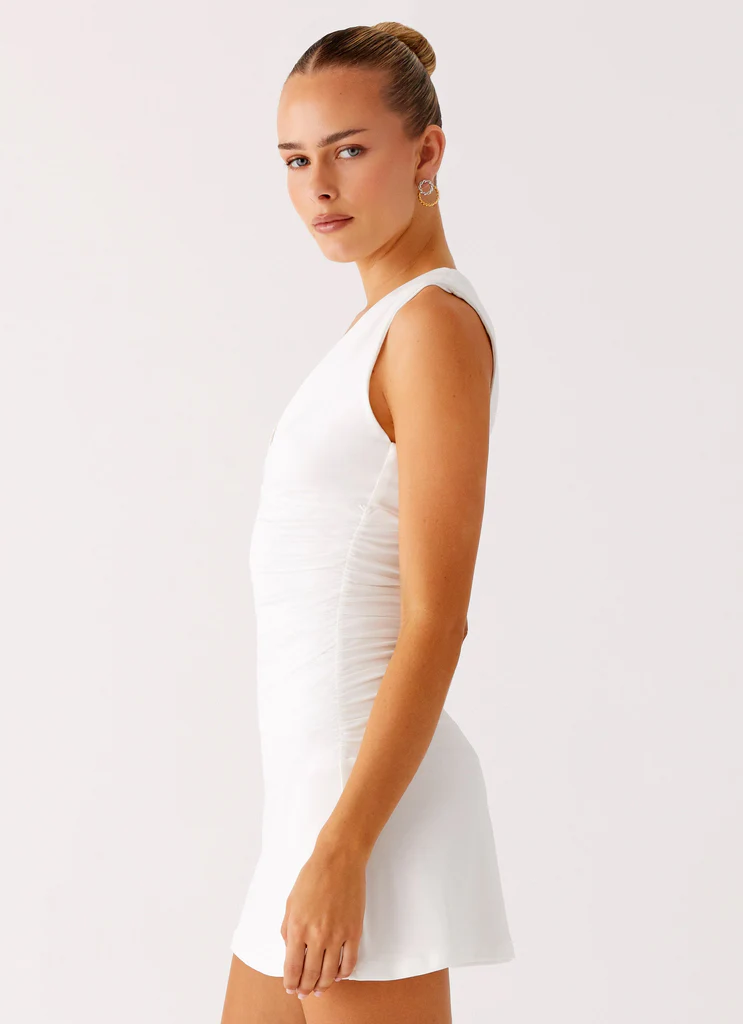 Robe Mini Cherry Sky - Blanc