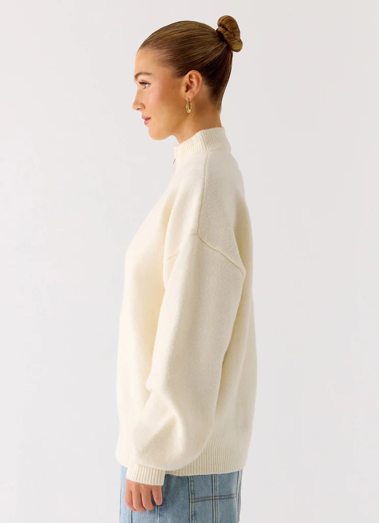 Davy Knit Zip Jacket - Ivoire