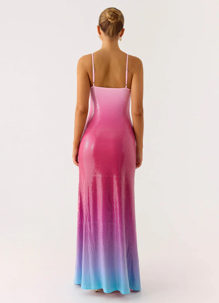 Robe maxi à paillettes Ariaz - Réef ombré