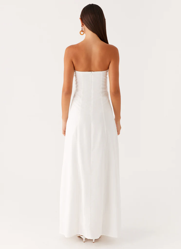 Robe maxi en lin Tayla - Blanc