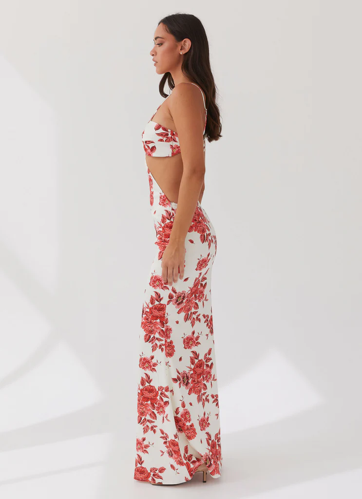 Robe maxi en satin Rosie - Rosa Floria