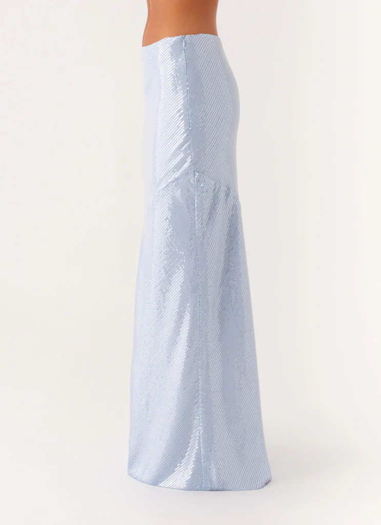 Jupe maxi à paillettes Algorithm – Bleu Jupe maxi à paillettes Algorithm - Bleu