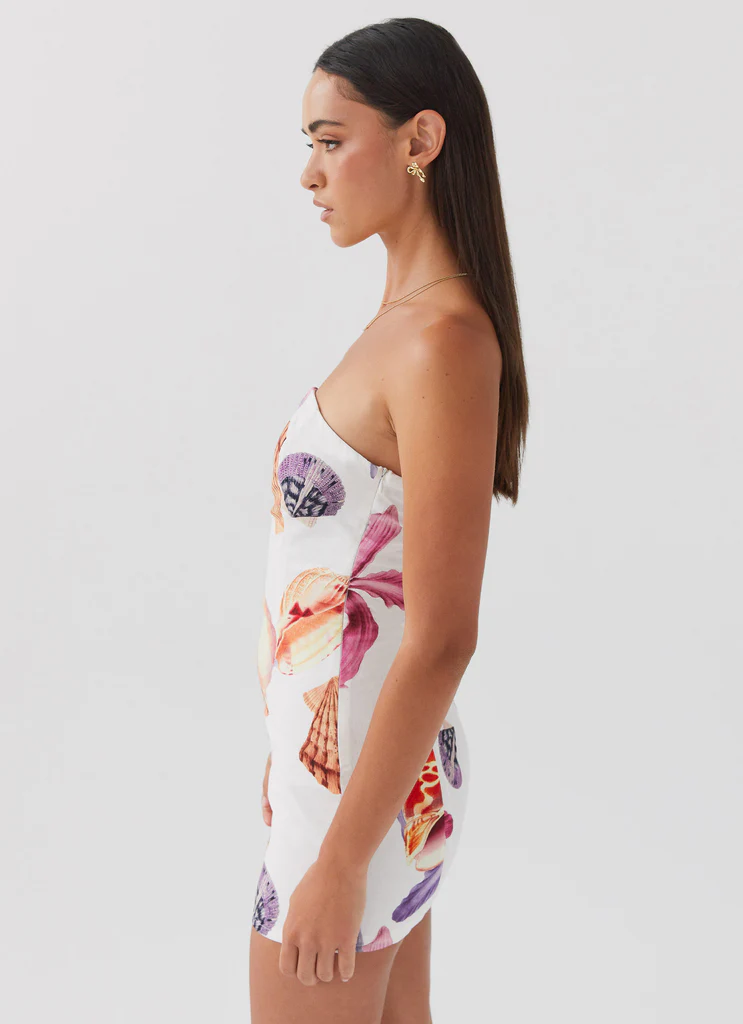 Robe Mini en Lin Freya - Bouquet de Plage