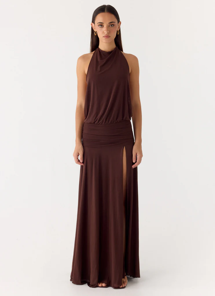 Robe Maxi All This Aura - Chocolat