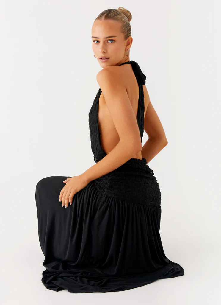 Robe maxi Full Attention - Noir